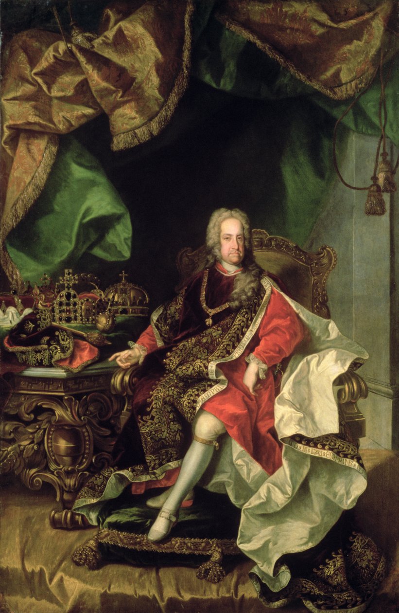 Keiser Karl VI (1685-1740), ca. 1730, av Johann Gottfried Auerbach