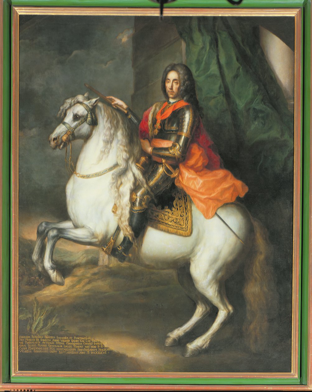 Ridesportrett av prins Eugene av Savoy (1663-1736) av Johann Gottfried Auerbach