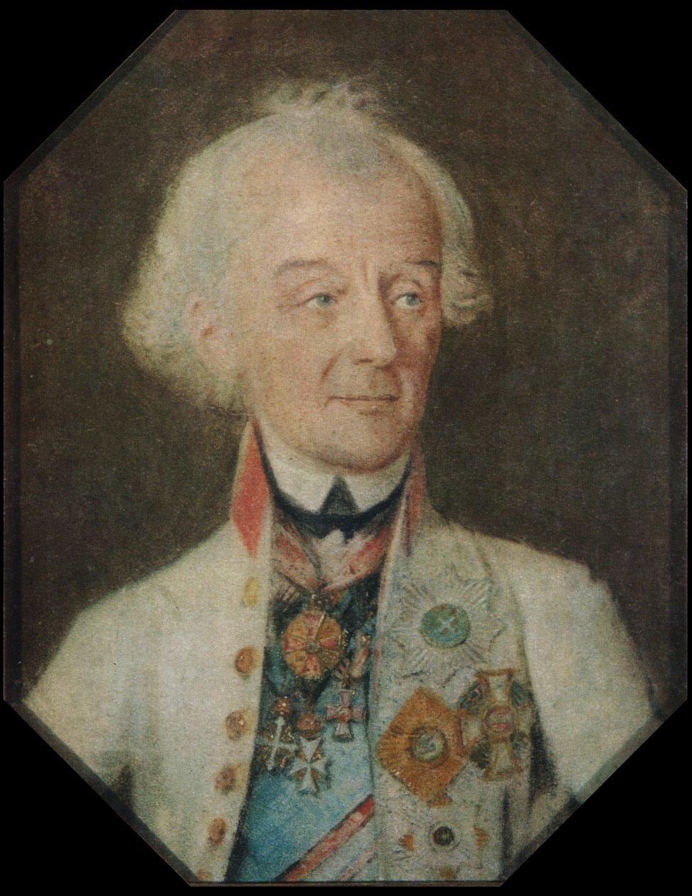 Portrettet av den russiske militærkommandanten Alexander Suvorov av Johann Heinrich Schmidt