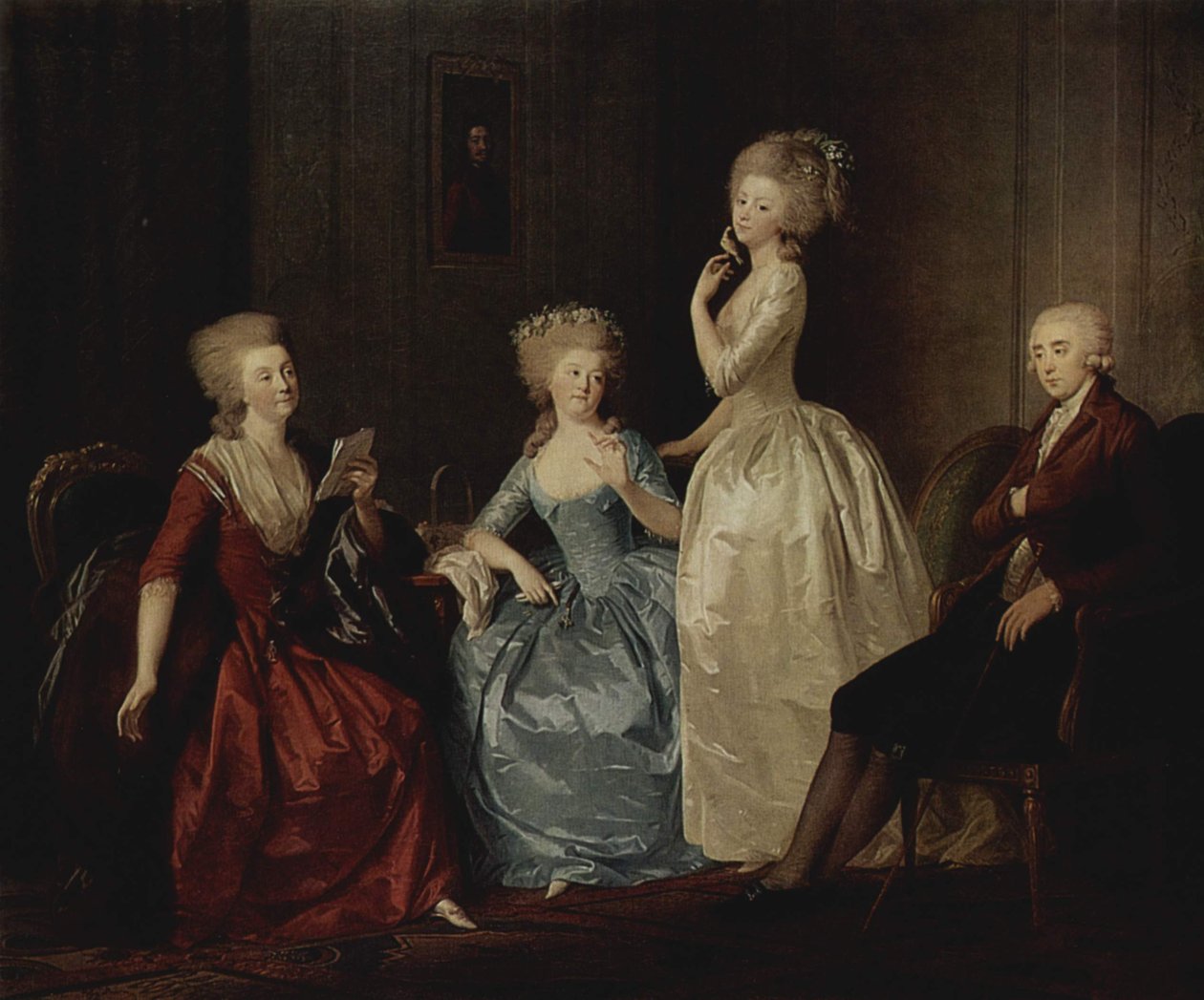 Portrett av grevinne Saltykova og familien hennes av Johann Heinrich Wilhelm Tischbein