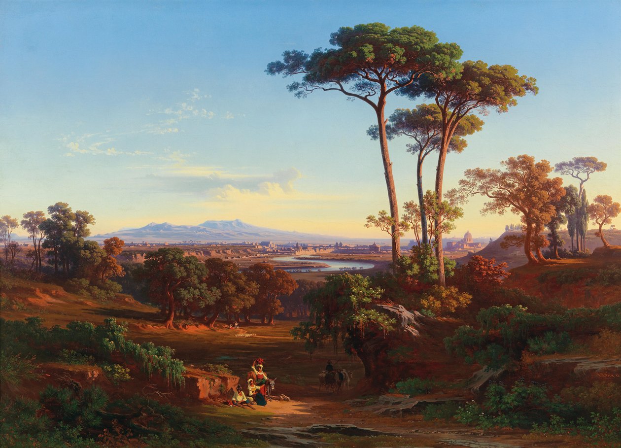 Utsikt over Roma fra Monte Mario av Johann Jakob Frey