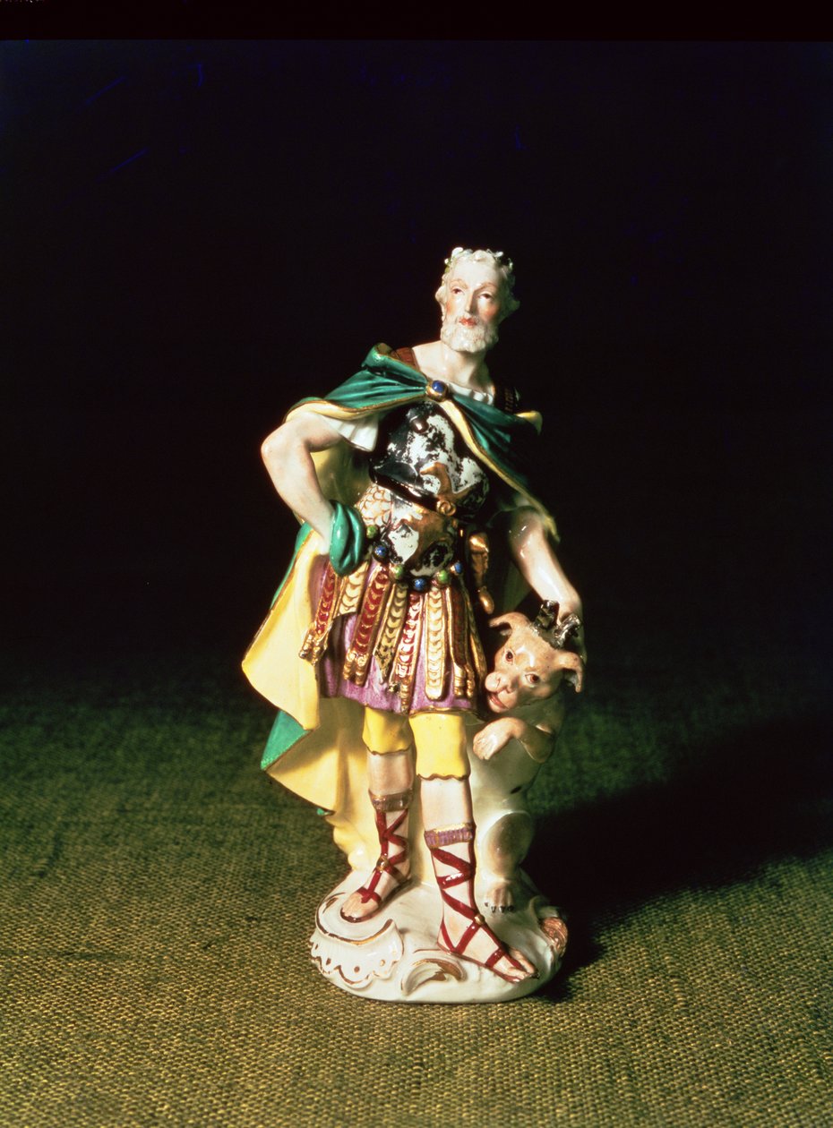 Meissen-figur av Julius Cæsar fra serien 