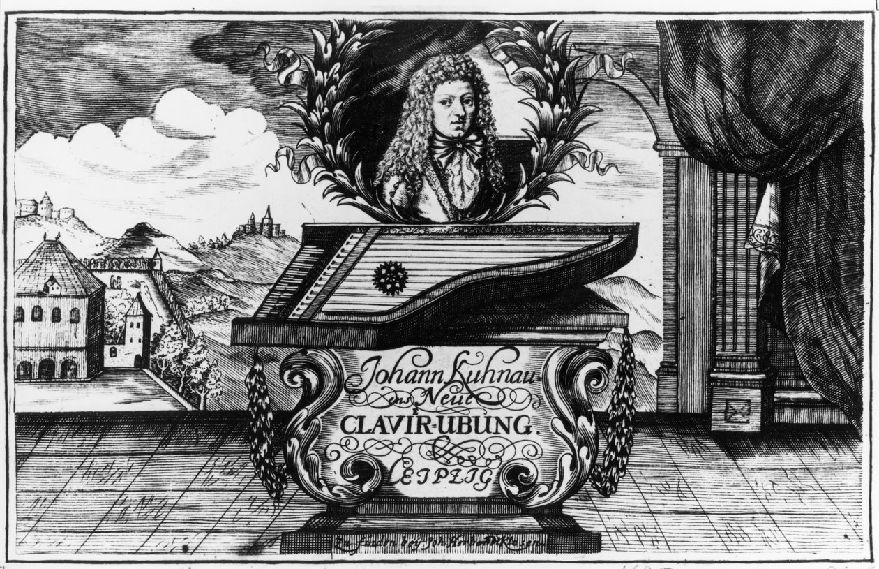 Ny pianoøvelse, 1689 av Johann Kuhnau