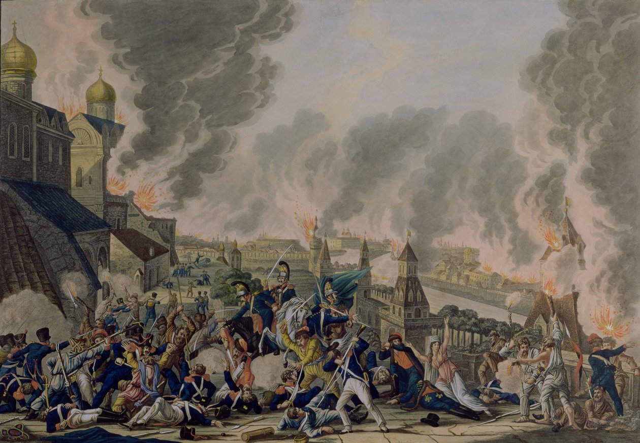 Brenningen av Moskva, 15. september 1812, 1813 av Johann Moritz Rugendas