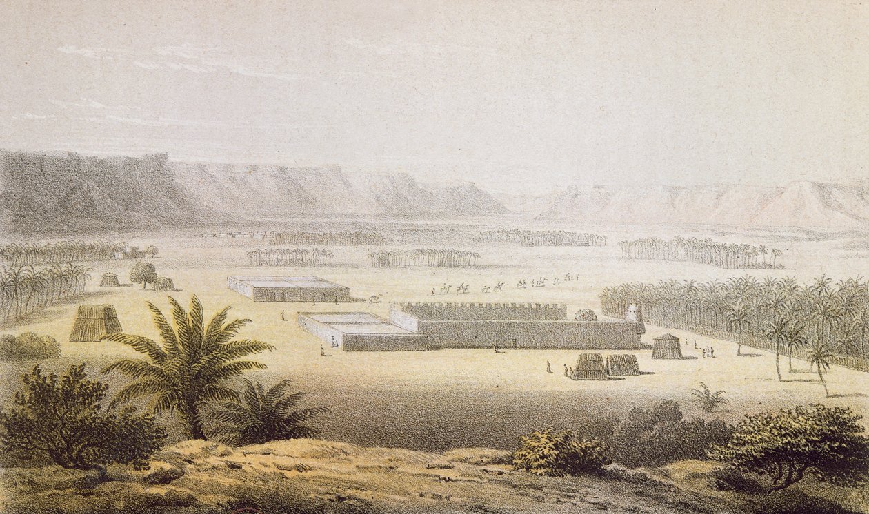 The Oasis of Ghat and its plantations in 1850, from 
