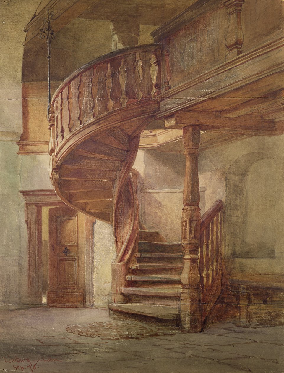 Spiral trapp. Limburg ved Lahn av Johann Martin Gensler