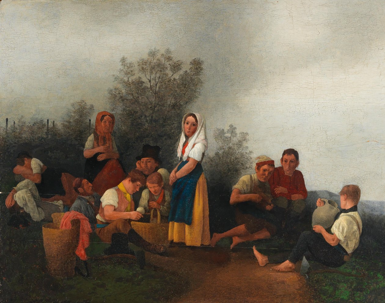 Schreiber Family på vingården av Johann Michael Neder