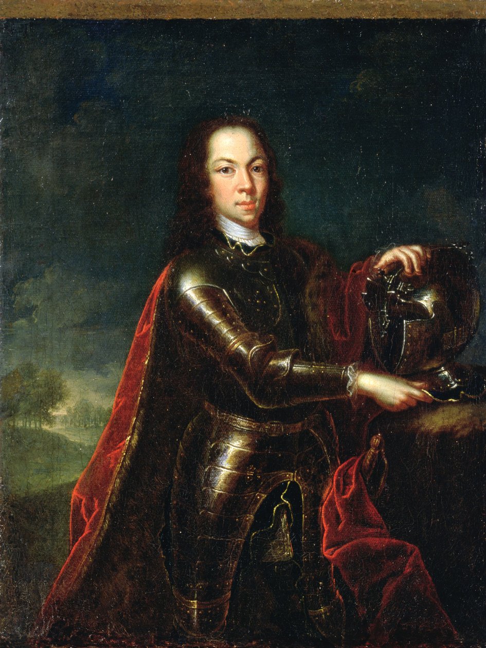 Portrett av Tsarevich Alexei Petrovich av Russland (1690-1718), 1728 (se 347496 for par) av Johann Paul Luedden