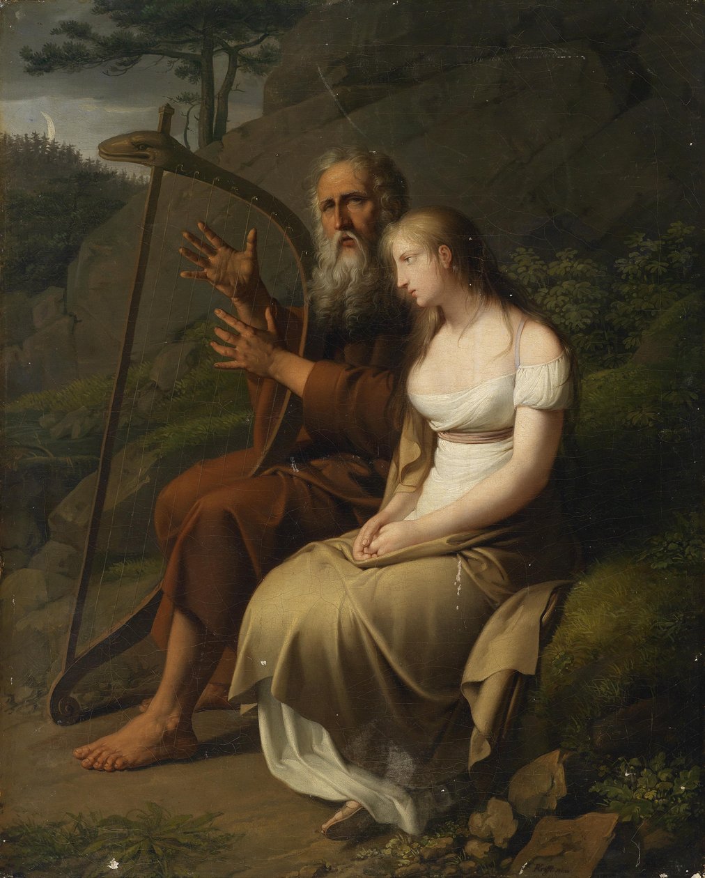 Ossian og Malvina av Johann Peter Krafft