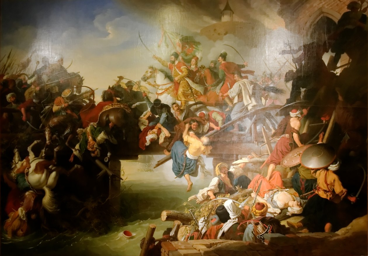 Zrínyis siktelse fra festningen Szigetvár av Johann Peter Krafft