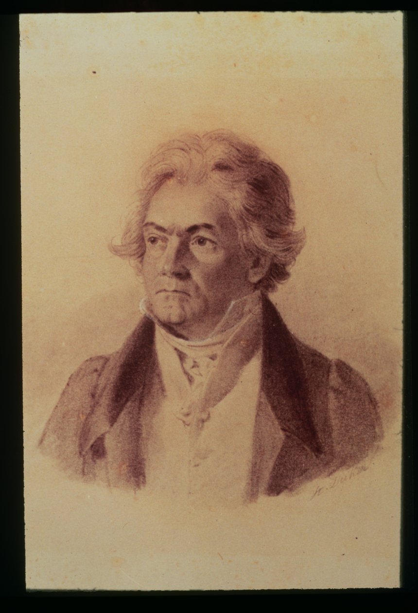Ludwig van Beethoven (1770-1827), 1824 (trykk) av Johann Stephan Decker