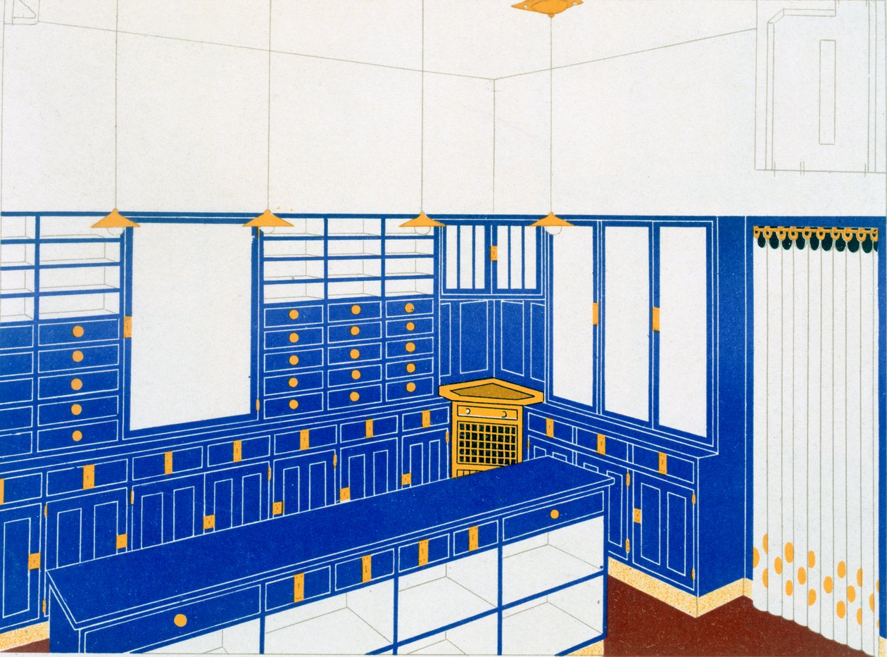 Das Interieur IV, en hanskebutikk, 1906 av Johann Stubner