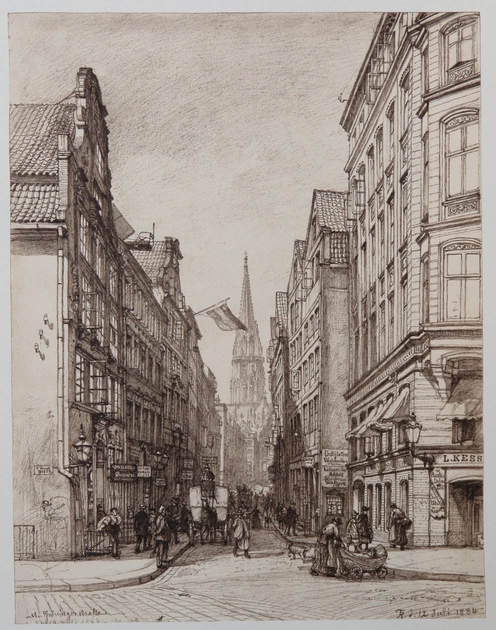 Alte-Groeningerstrasse av Johann Theobald Riefesell