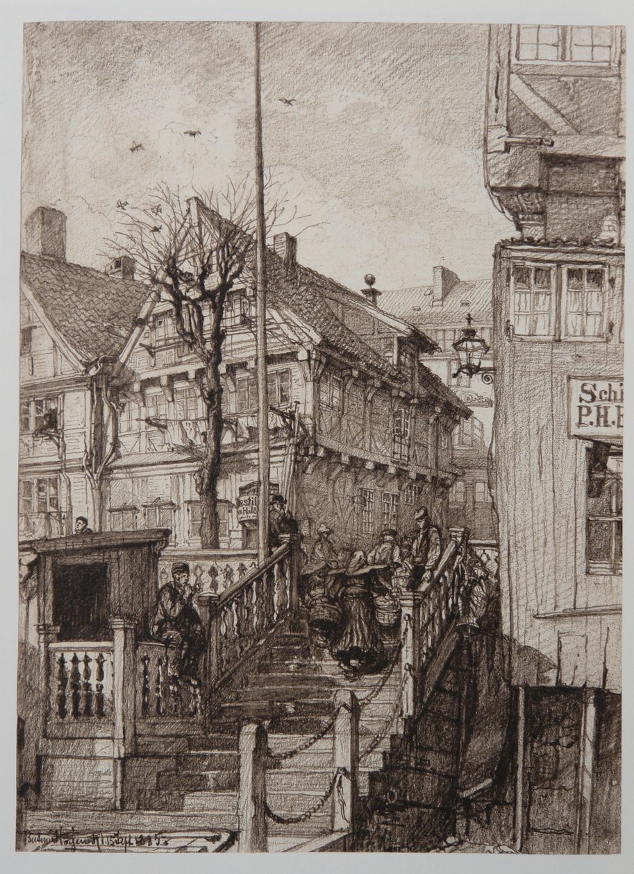 Landetreppen-Butenkajen1 av Johann Theobald Riefesell