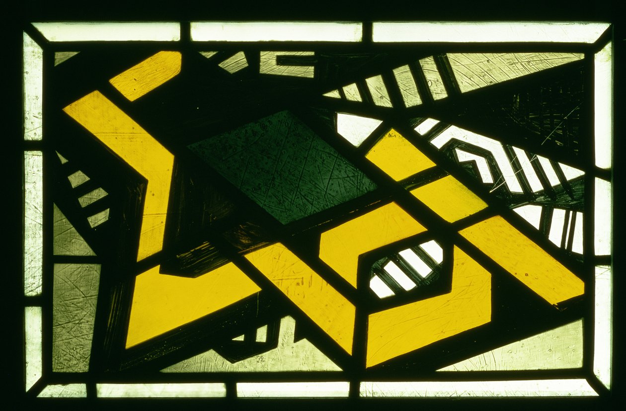 Vindu, 1926 (farget glass) av Johan Thorn Prikker