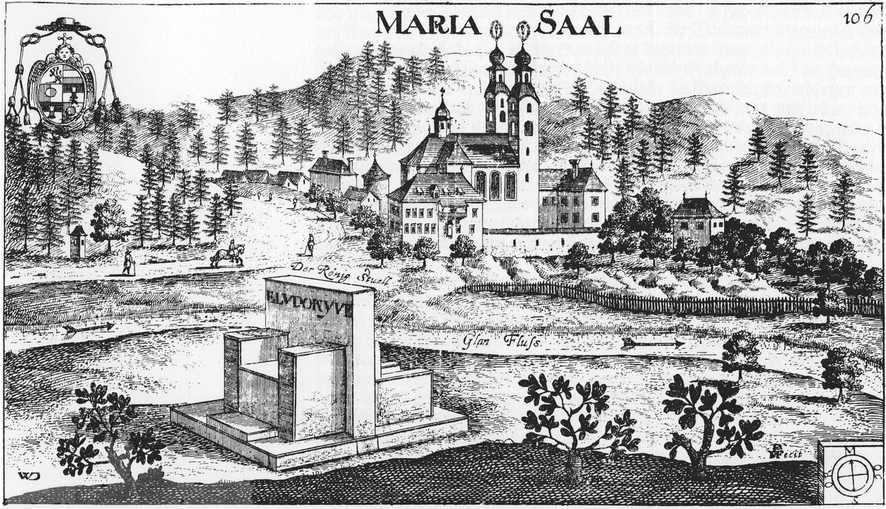Maria Saal slott i Maria Saal / Kärnten / Østerrike / EU av Johann Weikhard von Valvasor