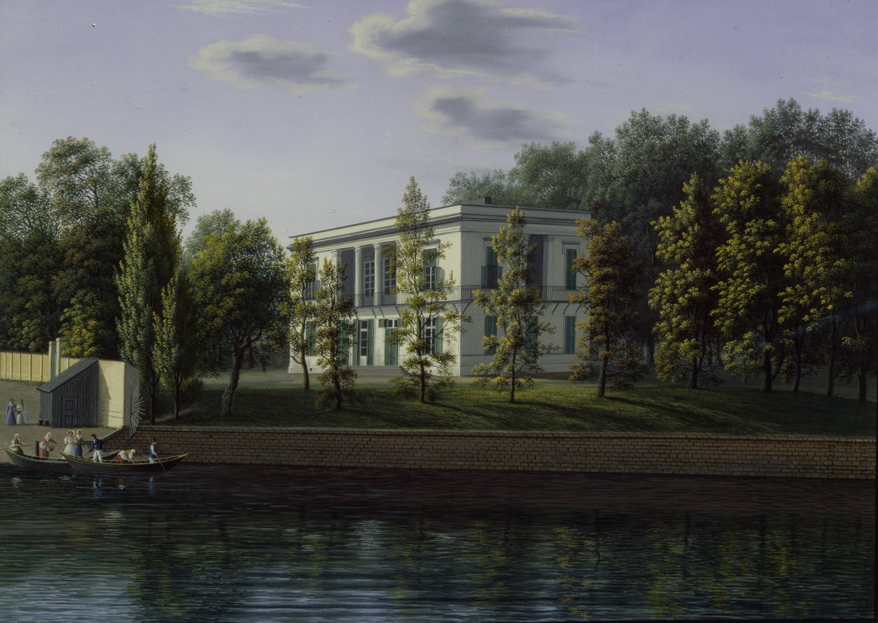Den nye paviljongen i hagen til Charlottenburg Palace, ca. 1824-25 av Johann Wilhelm Gottfried Barth