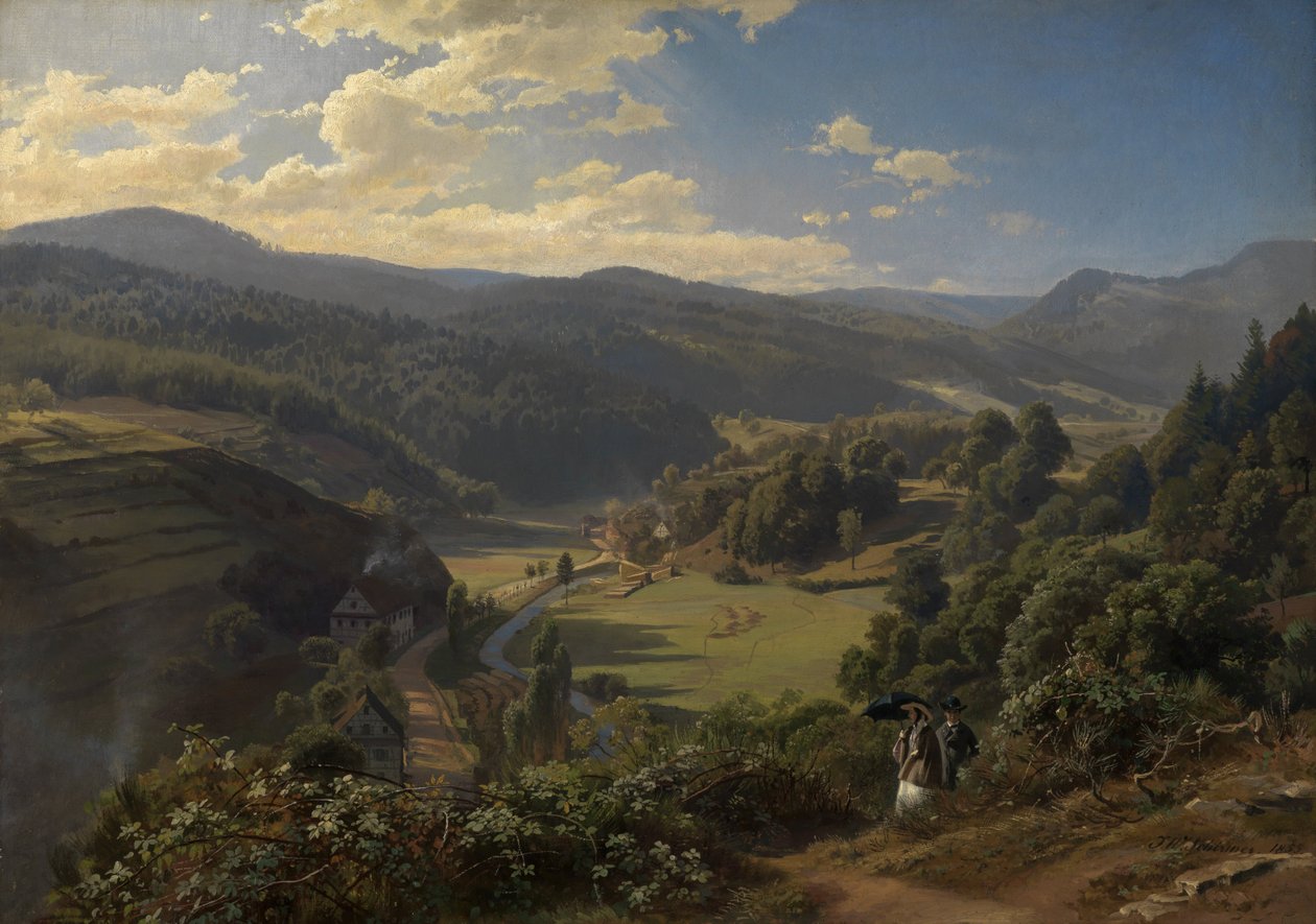 Geroldsau-dalen nær Baden-Baden av Johann Wilhelm Schirmer
