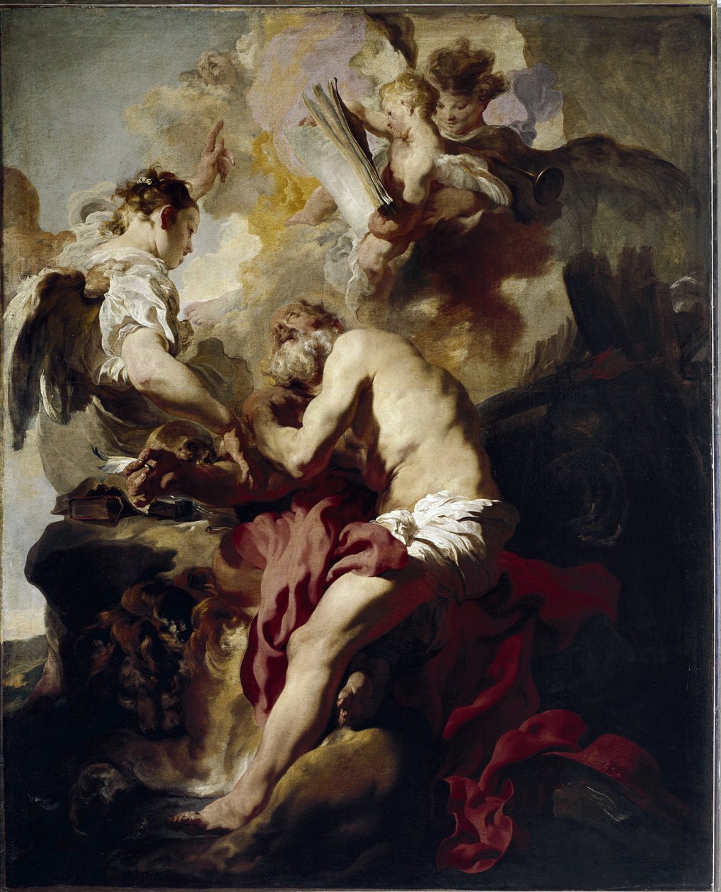 The Vision of Saint Jerome (olje på lerret av Johann (attr. to) Liss