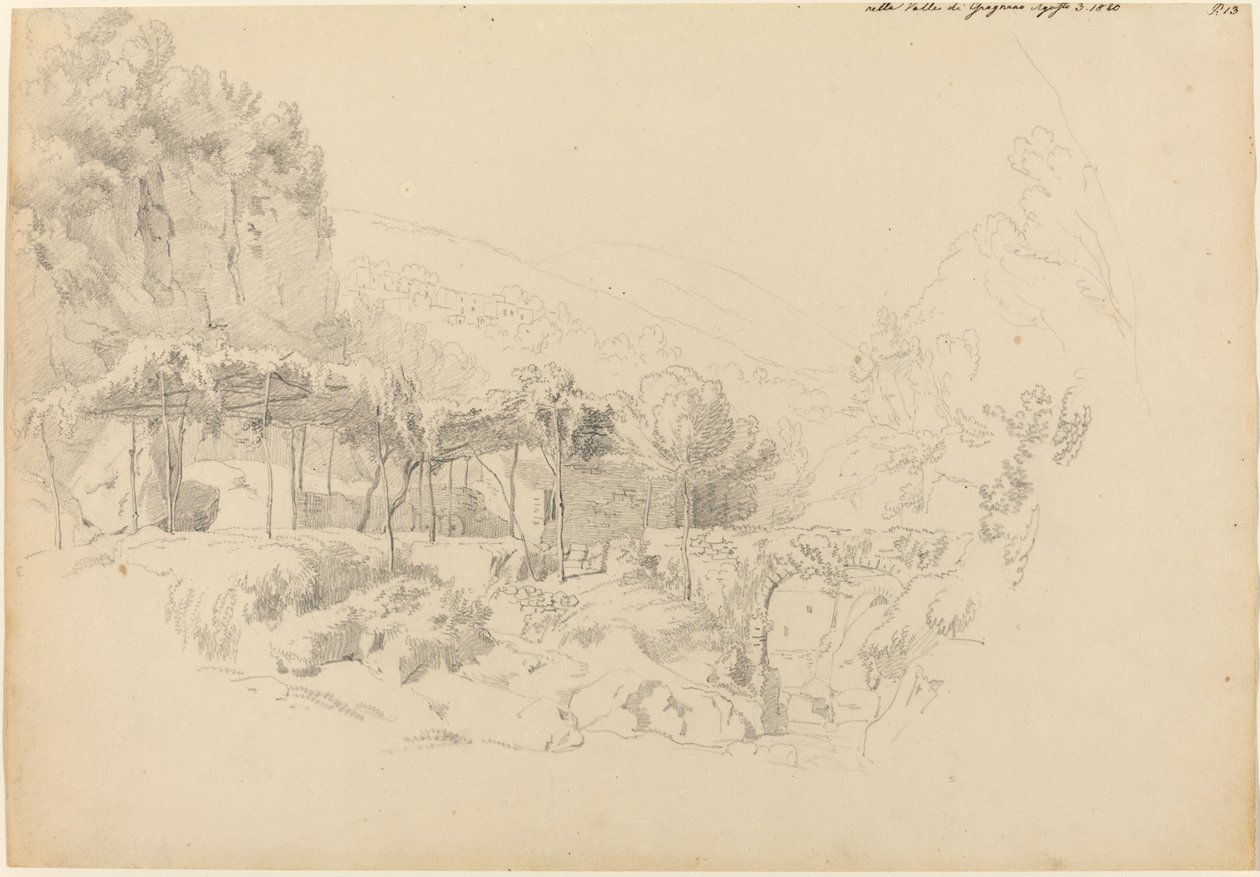 En skyggefull arbor i Gragnano-dalen av Johann Adam Klein