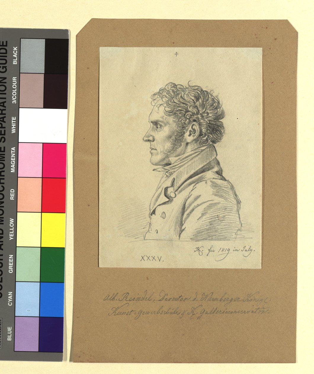 Albert Reindel (1784-1853), kobberstikker av Johann Adam Klein