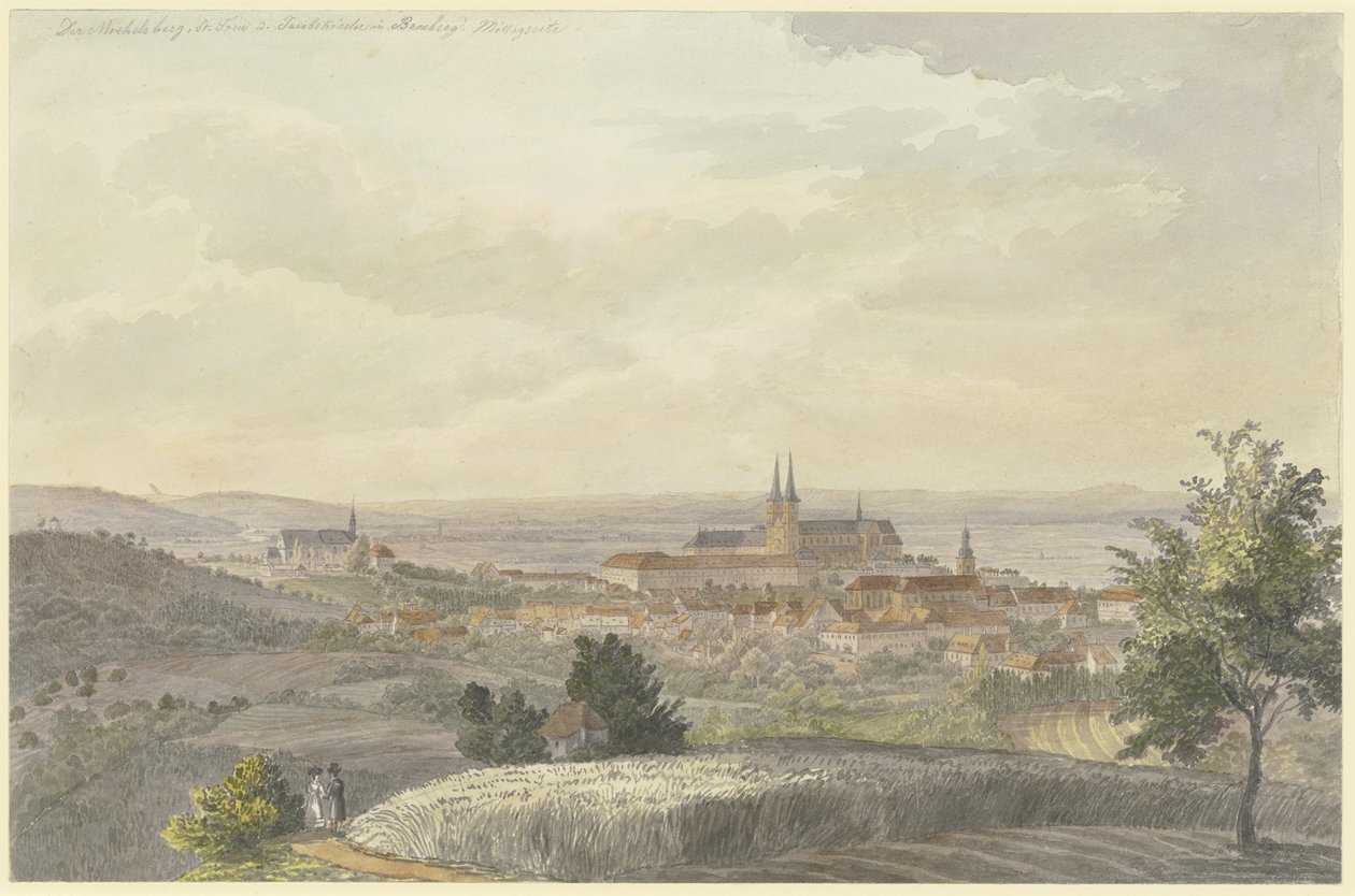 Utsikt over Bamberg fra sør av Johann Adam Klein