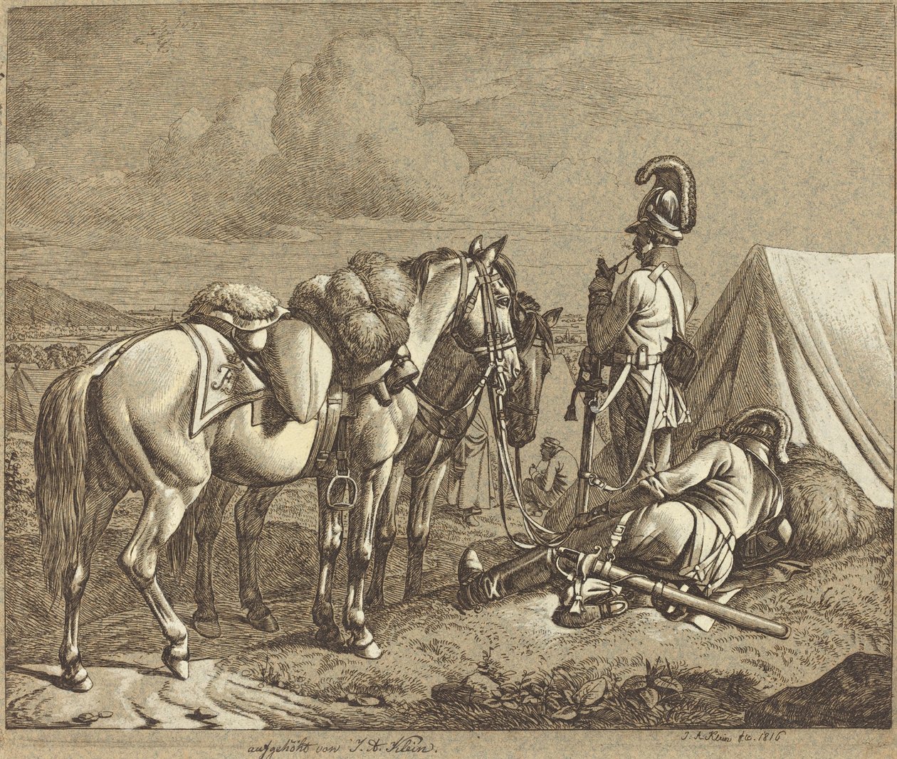 Østerrikske dragoner av Johann Adam Klein