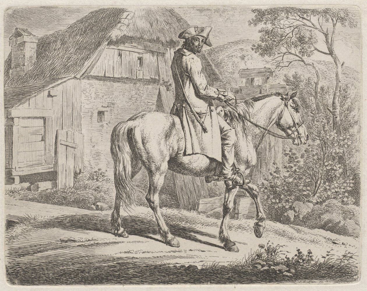 Kvegforhandler til hest av Johann Adam Klein