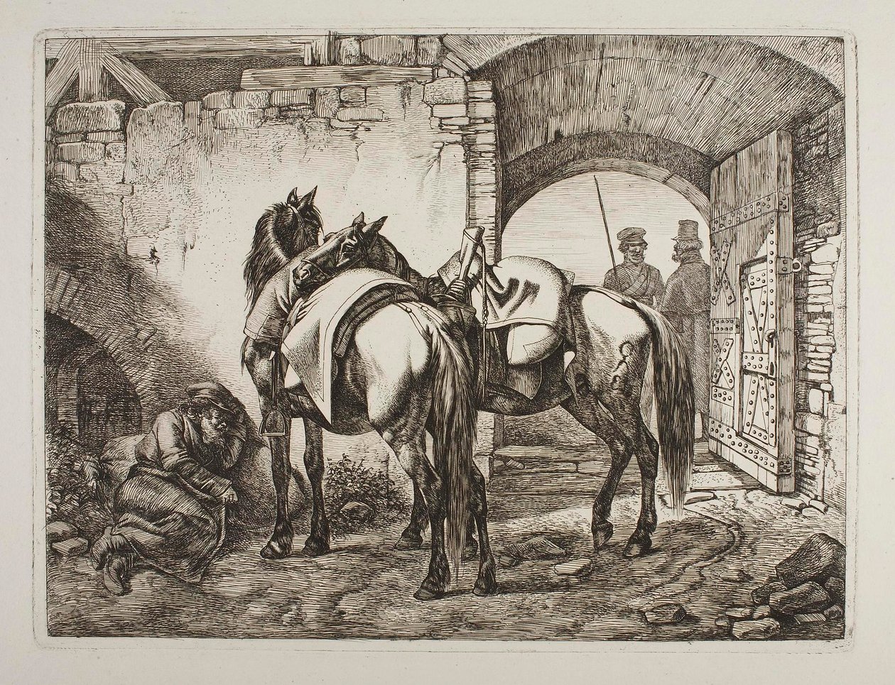 Kosakkhester av Johann Adam Klein