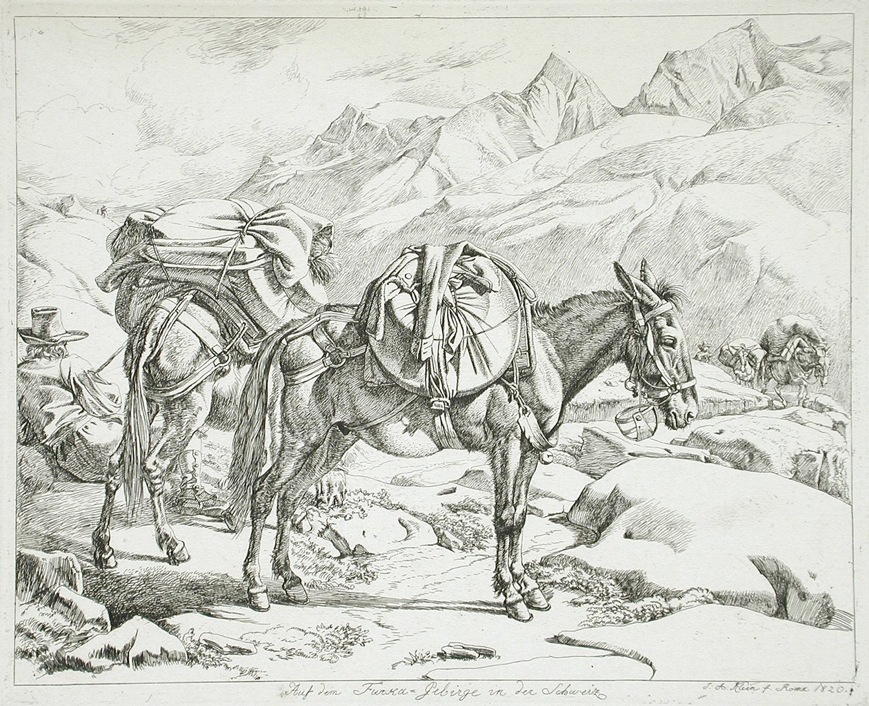 Furka-fjellene, Sveits av Johann Adam Klein