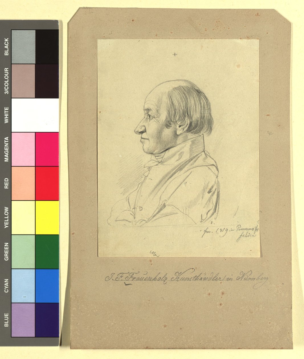 Johann Friedrich Frauenholz (1758-1822), kunsthandler i Nürnberg av Johann Adam Klein