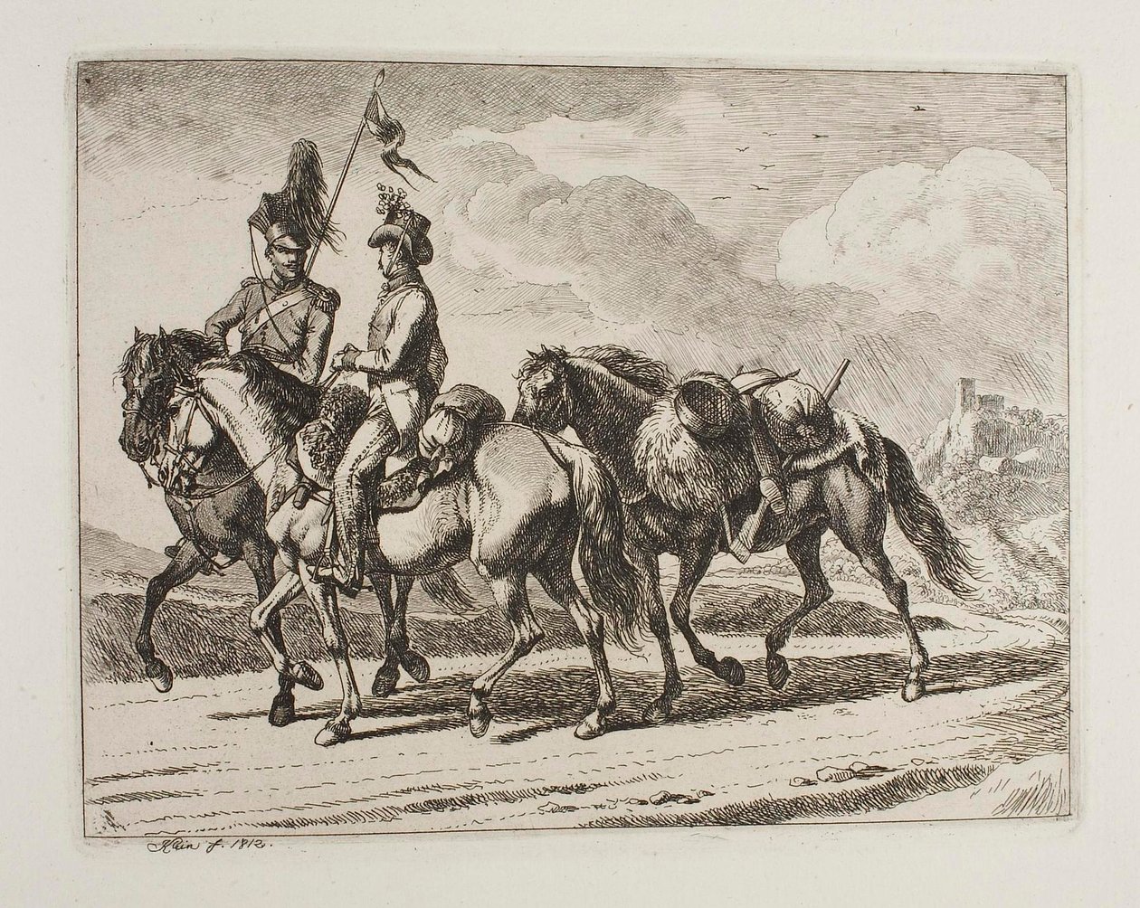 Militære ryttere av Johann Adam Klein