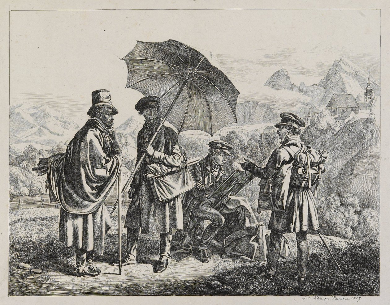 Malerne på reise av Johann Adam Klein