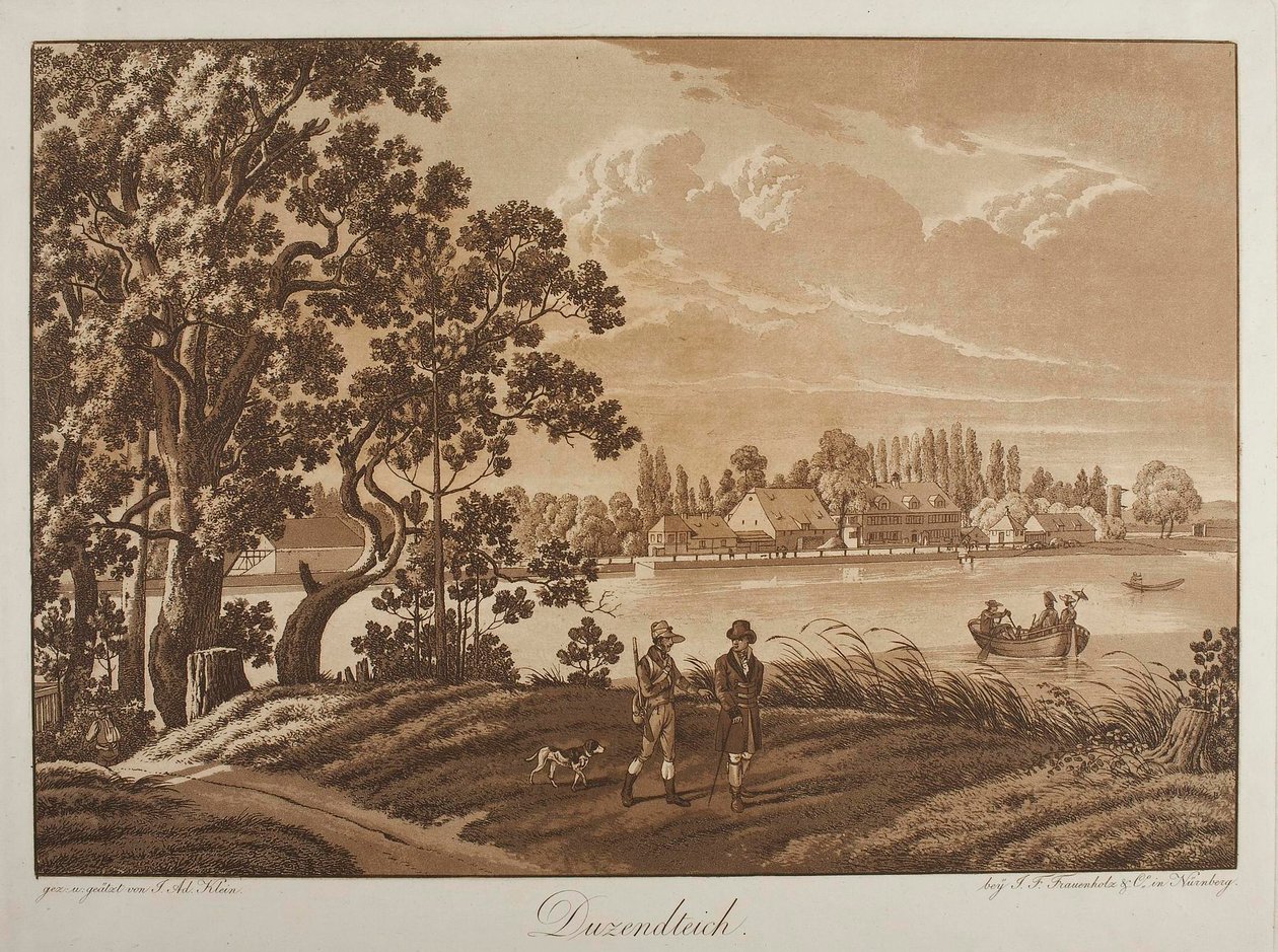Utsikt over Dutzendteich nær Nürnberg av Johann Adam Klein