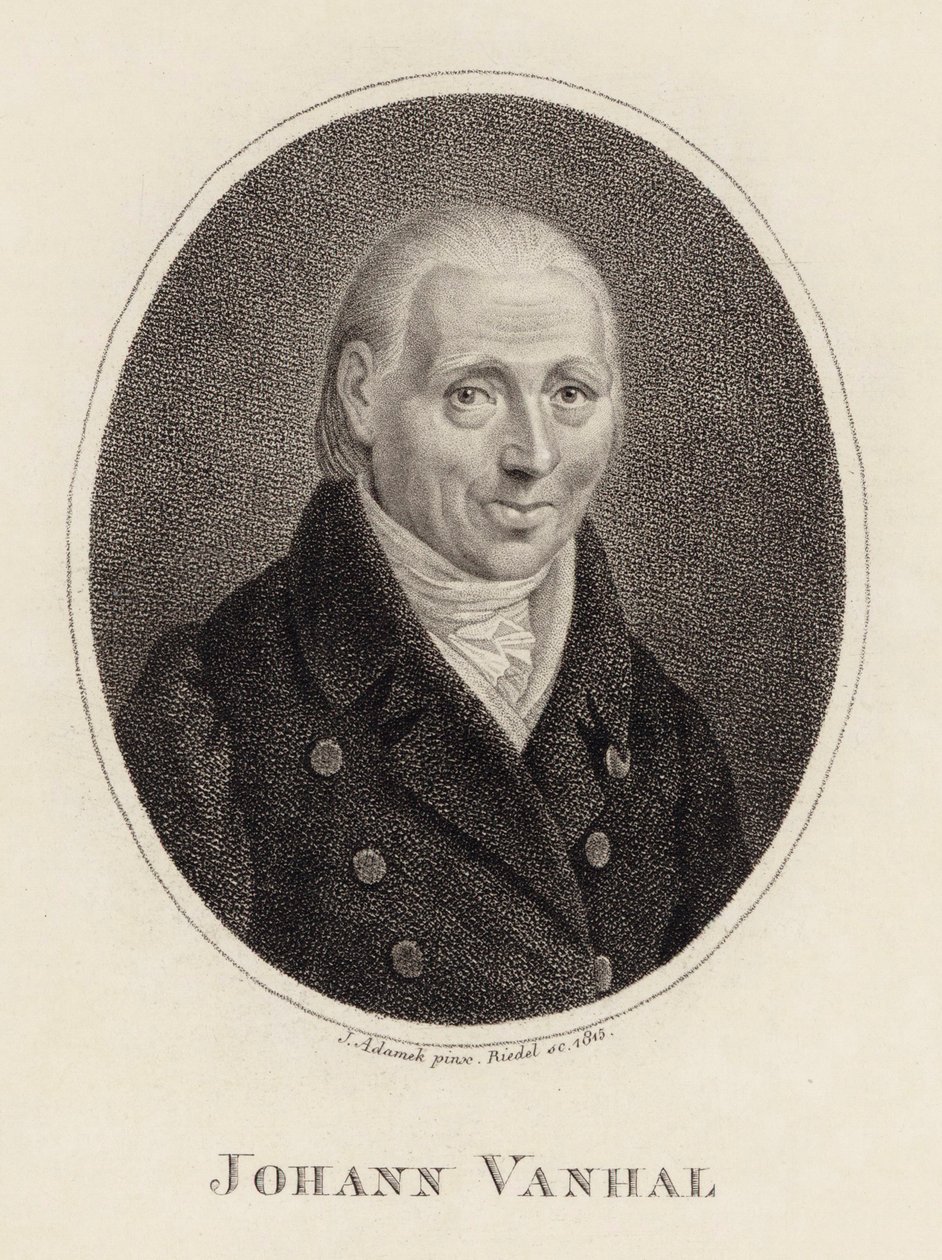 Portrett av komponisten Johann Baptist Wanhal 1739-1813, 1815. av Johann Adamek