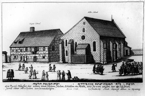 Nye og gamle jødiske skoler, Nürnberg, 1705 av Johann Alexander Boener