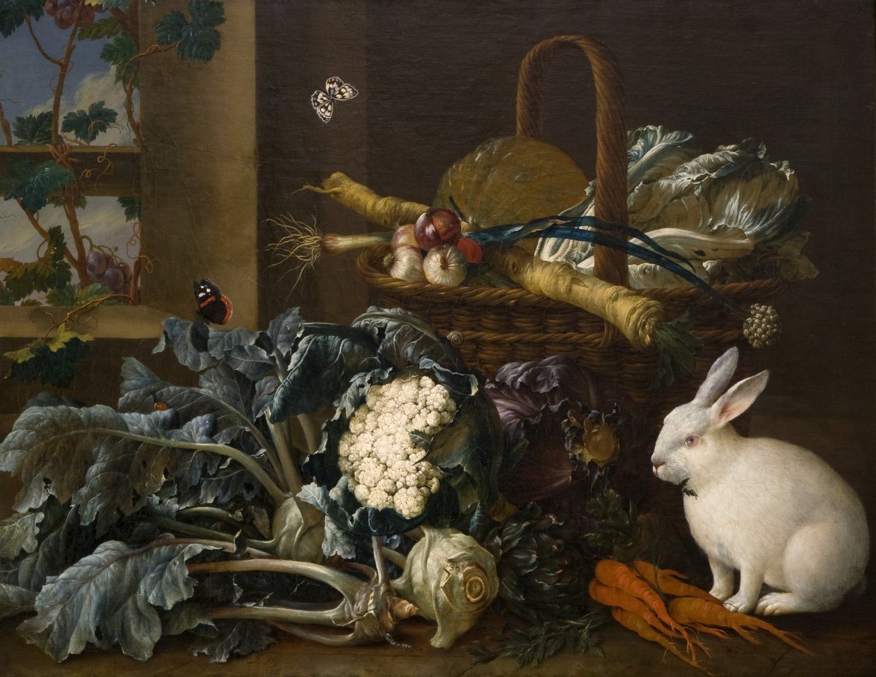 Stilleben med kanin (olje på lerret) av Johann Amandus Wink
