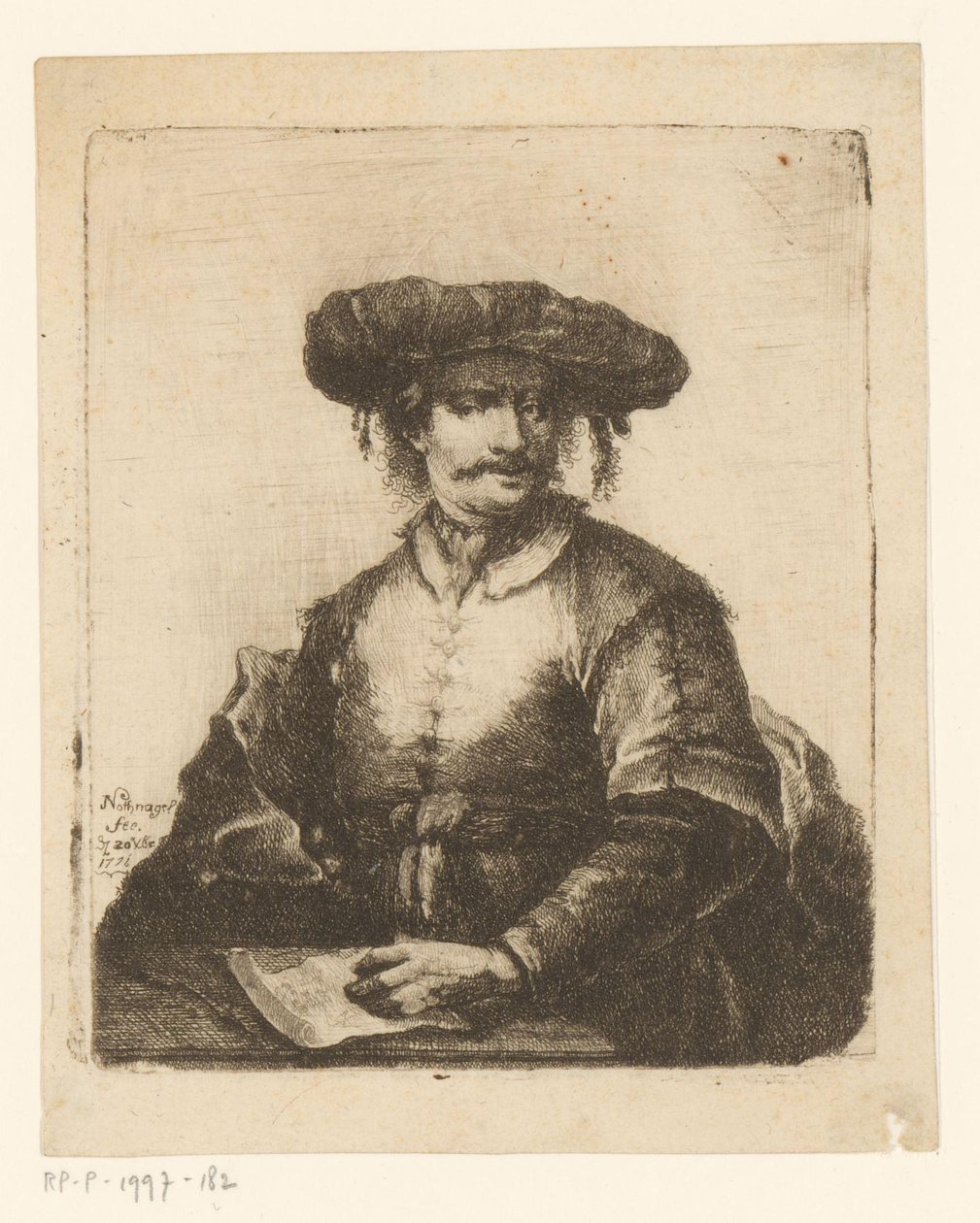 Portrett av en ukjent kunstner av Johann Andreas Benjamin Nothnagel