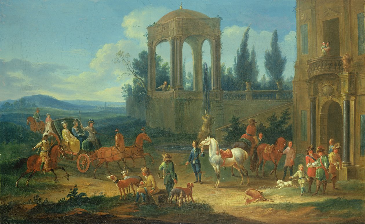En tur på landet (en av et par) av Johann Andreas Graff