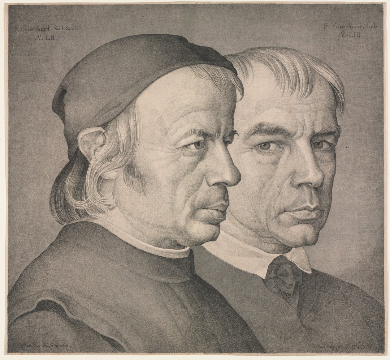 Brødrene Eberhard, 1822. av Johann Anton Ramboux