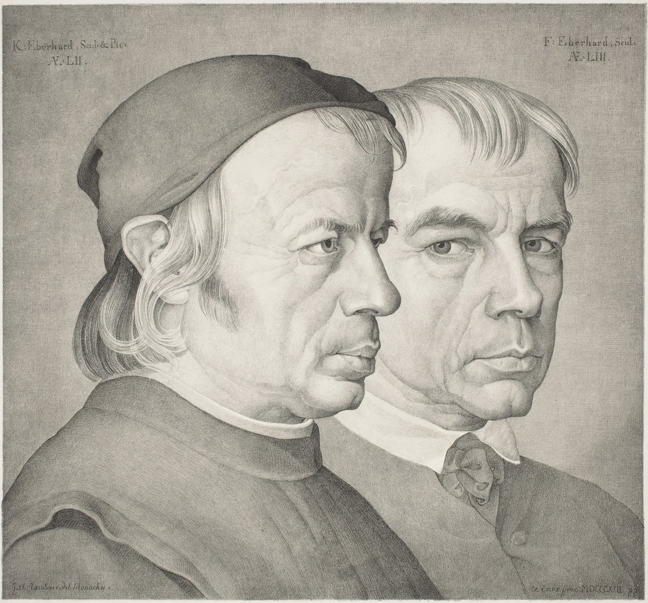 Brødrene Konrad og Franz Eberhard av Johann Anton Ramboux