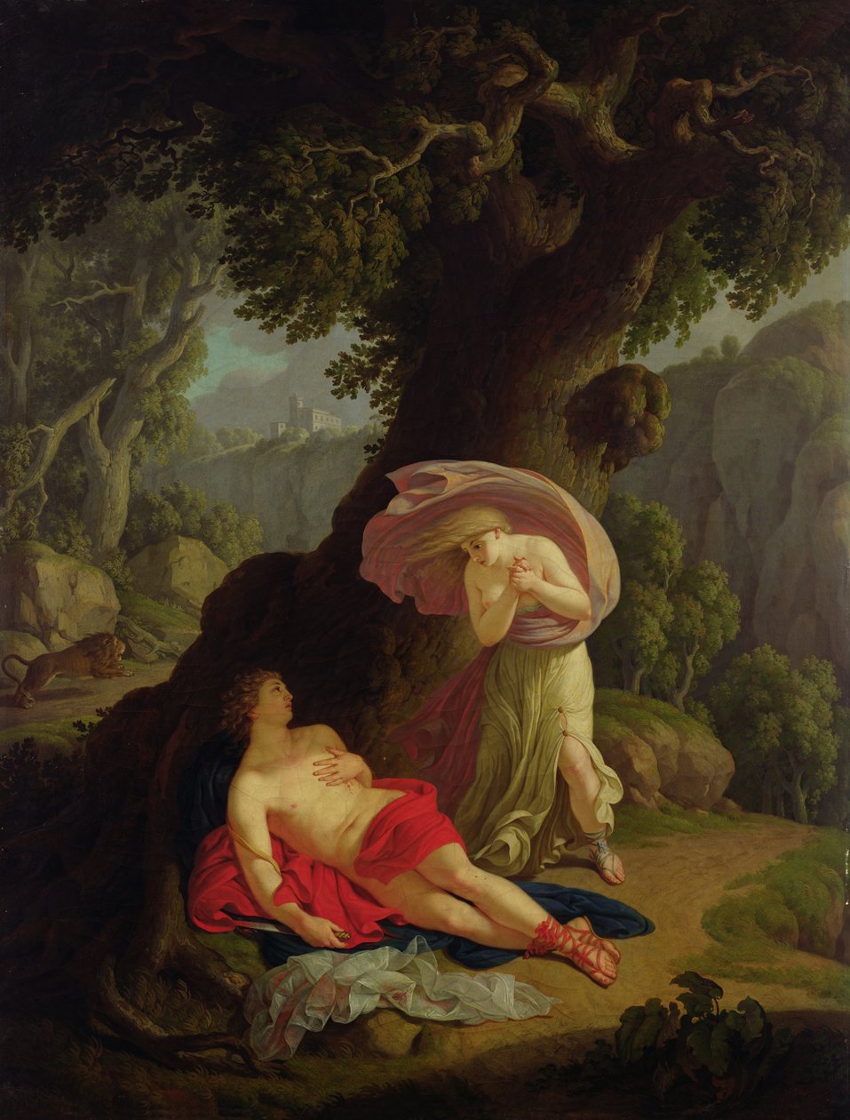 Pyramus og Thisbe, ca. 1788-90 av Johann August Nahl the Younger