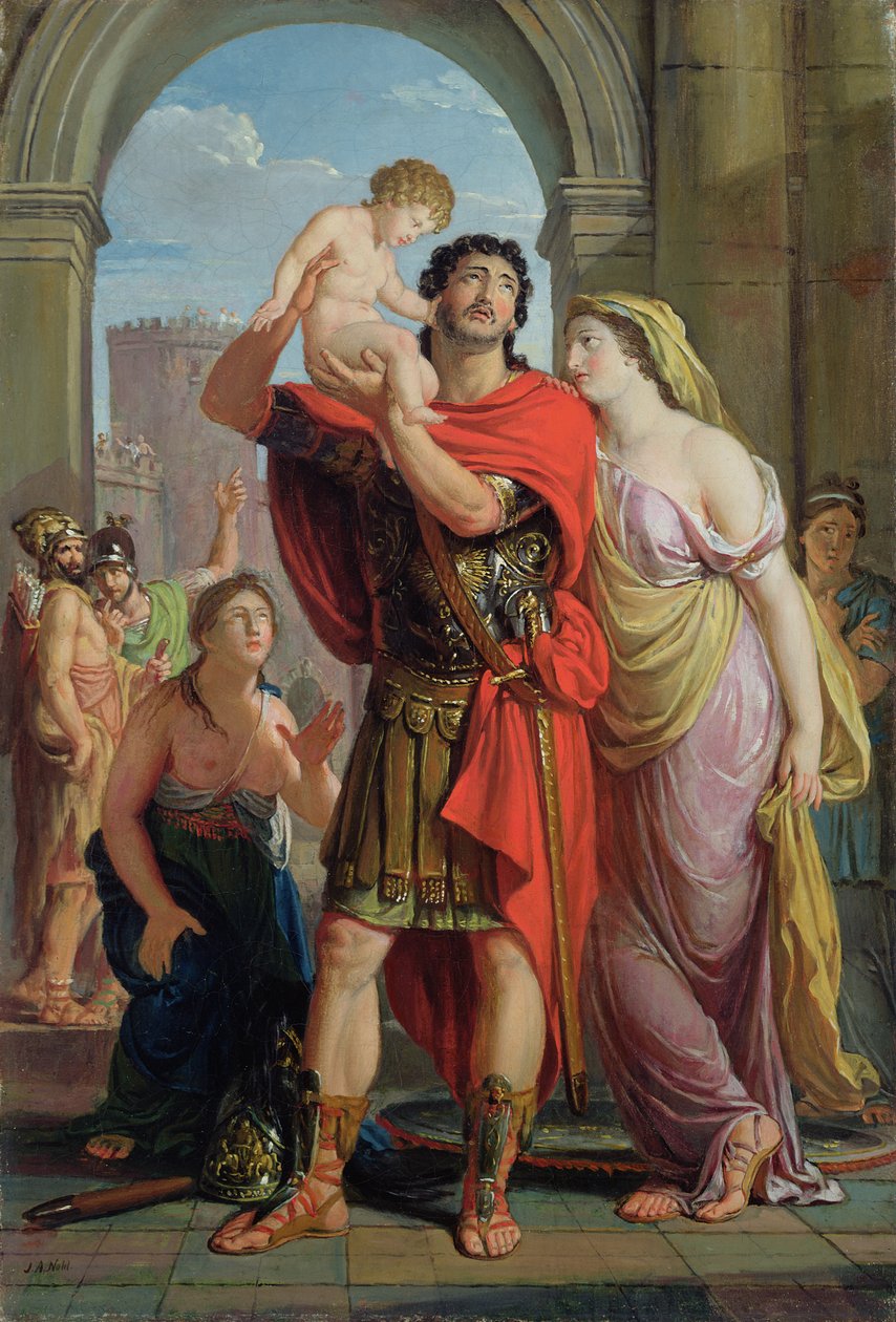 Hectors avgang, 1814-16 av Johann August Nahl the Younger