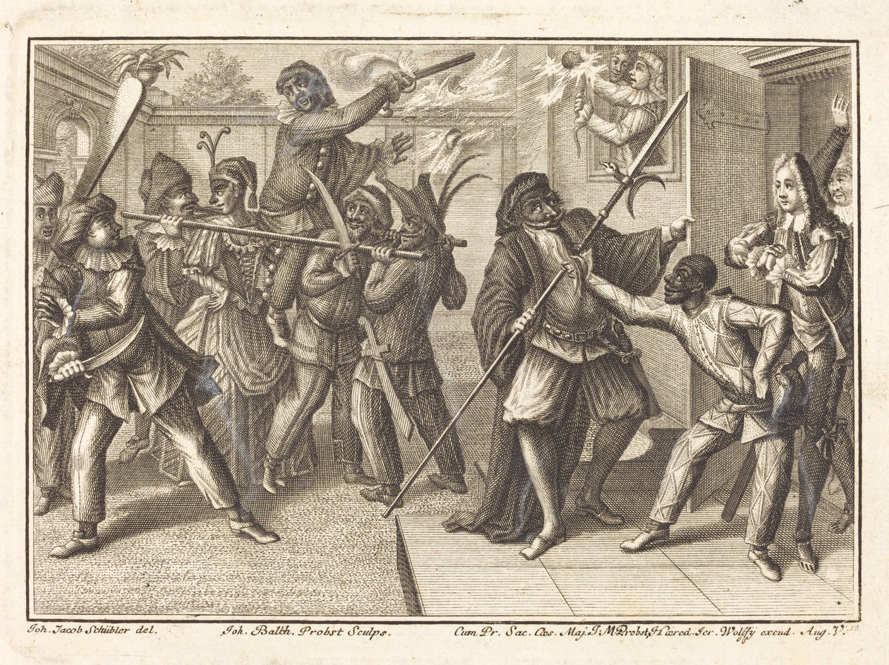 Kapteinen gjenvinner sin frihet av Johann Balthasar Probst after Johann Jacob Schübler