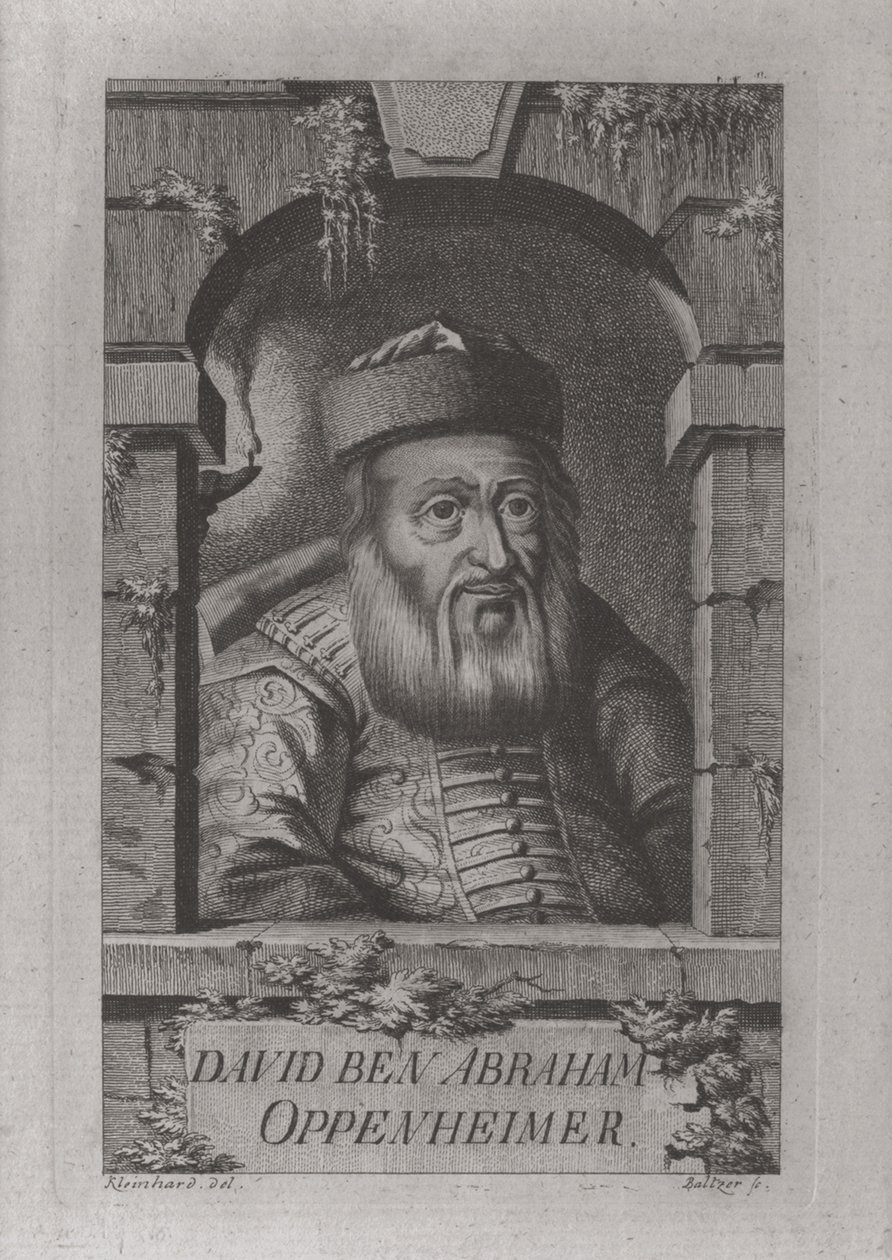 Portrett av David Oppenheim 1664-1736, overrabbiner i Praha, 1773 av Johann Balzer