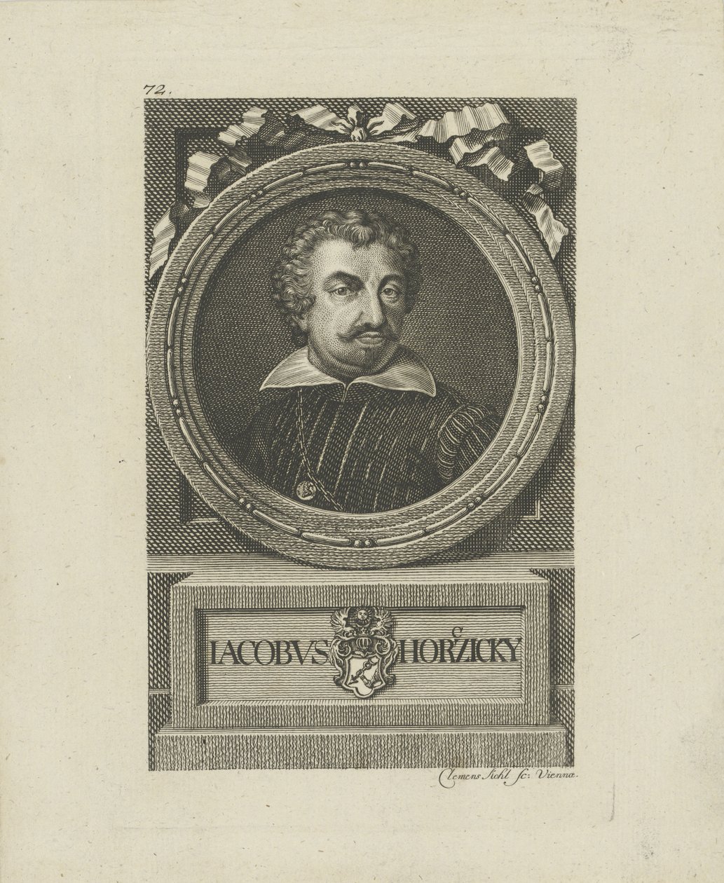 Portrett av Jakub Horcicky z Tepence 1575-1622. av Johann Balzer