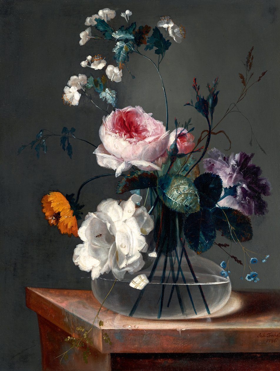 blomsterstilleben av Johann Baptist Drechsler