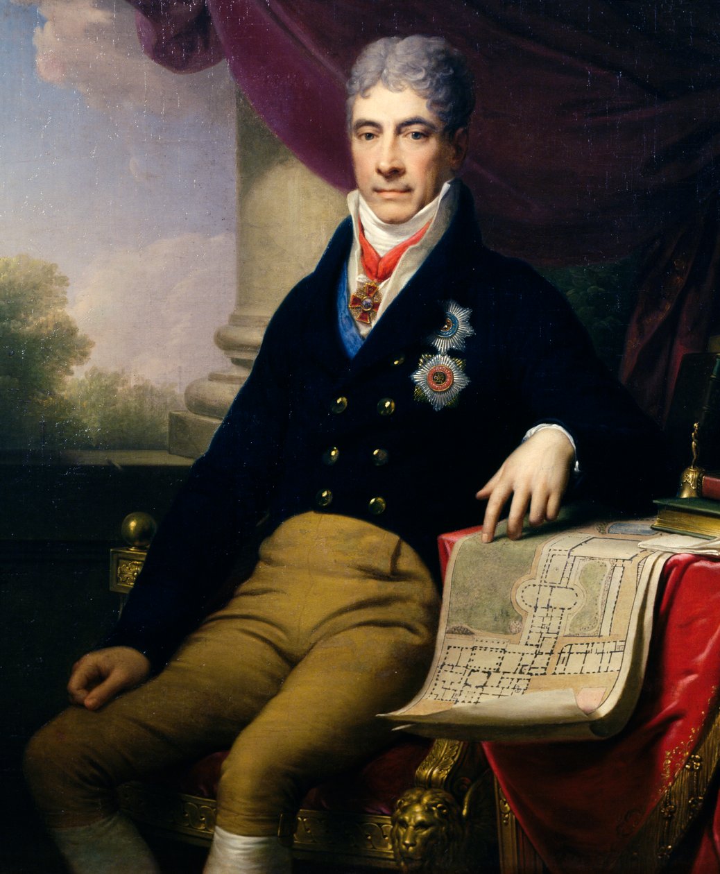 Portrett av Andrey Razumovsky Kirillovich (1752-1836) russisk diplomat, tsarens ambassadør i Wien; ca.1810 av Johann Baptist II Lampi