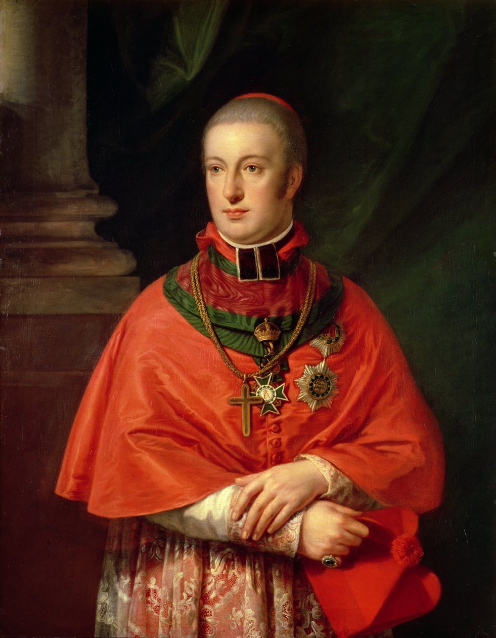 Rudolf av Habsburg, erkehertug av Østerrike (1788-1831), yngste sønn av Leopold II (1747-93), i kardinals klær av Johann Baptist Edler von Lampi