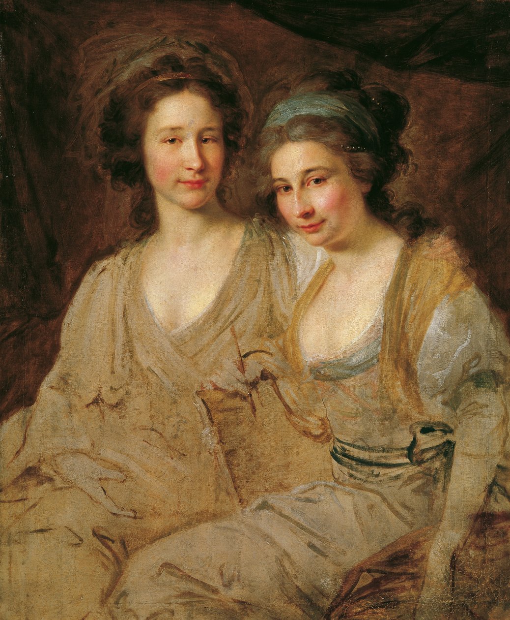 Grevinnene Caroline og Zoë Thomatis av Johann Baptist Lampi d. Ä.